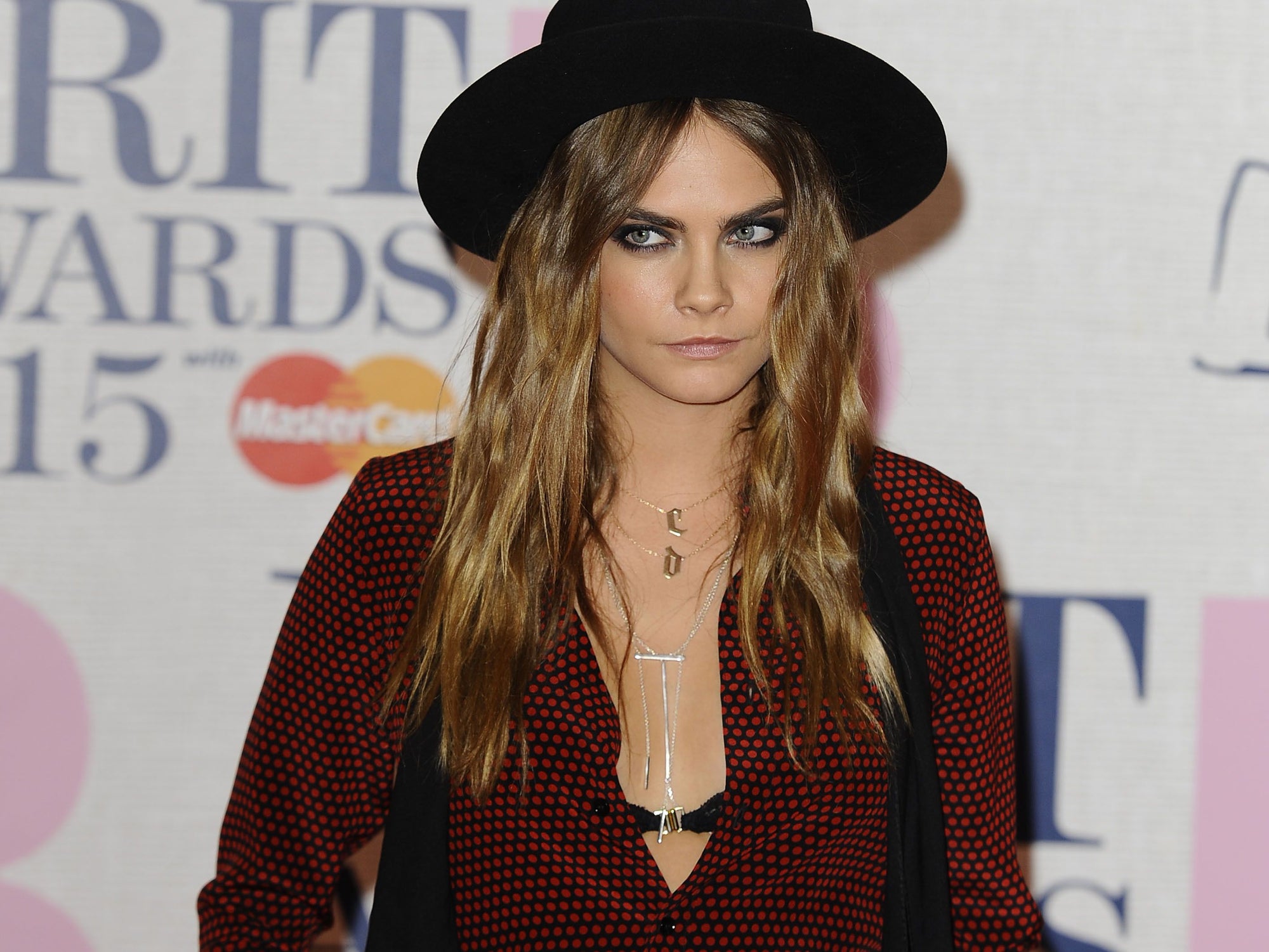 Cara Delevingne and her VIKA jewels horizontal stick necklace stick bodychain recycled sterling silver