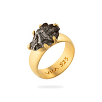 Meteorite Ring 2,3g US9 gold plated