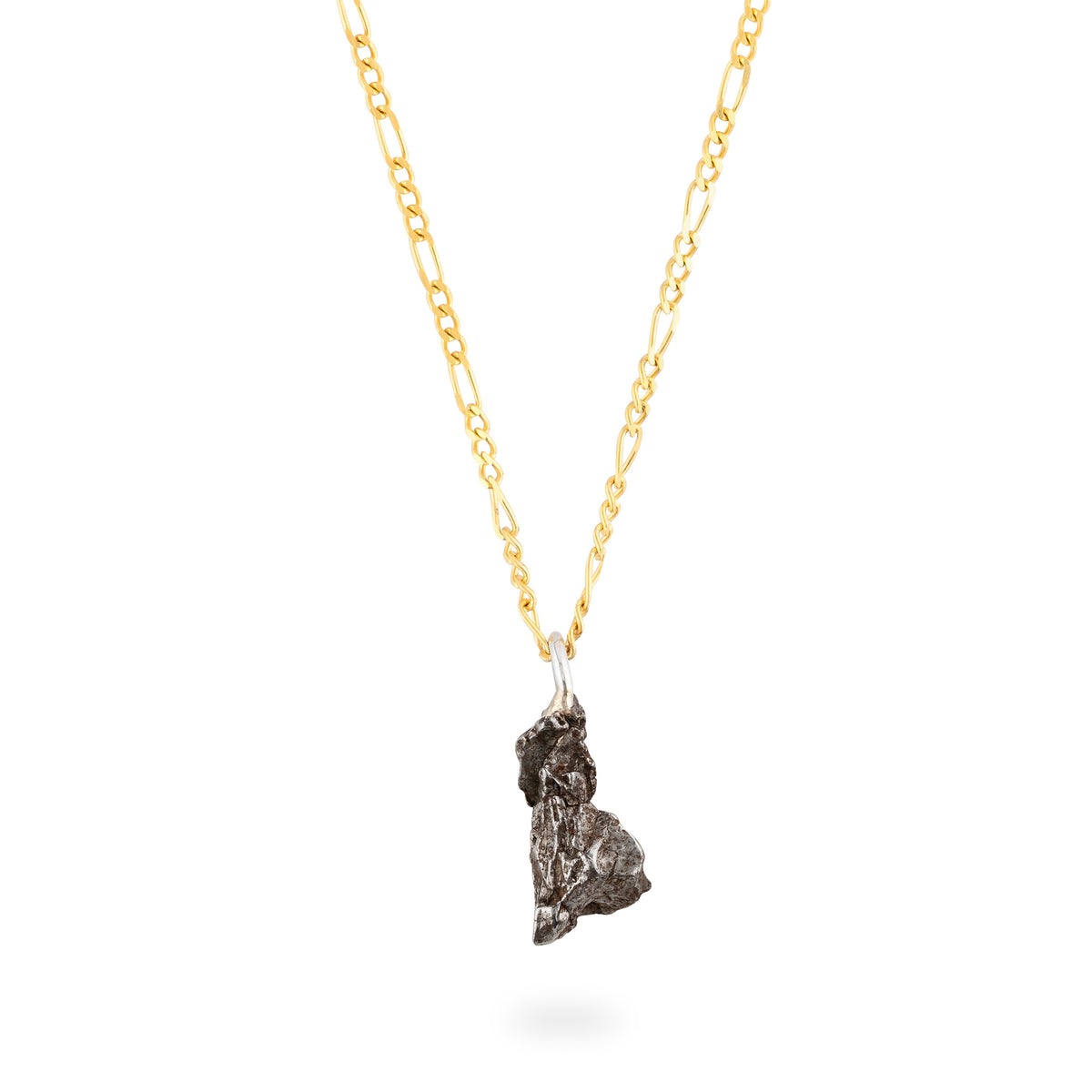 Meteorite 2,1g with 40cm figaro necklace gold plated