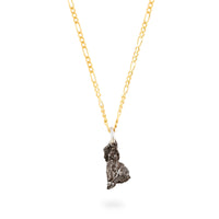 Meteorite 2,1g with 40cm figaro necklace gold plated