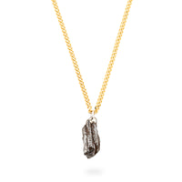 Meteorite 2,1g with 50cm LINK necklace gold plated