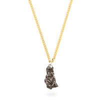 Meteorite 2,2g with 50cm LINK necklace gold plated