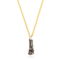 Meteorite 2,4g with 50cm LINK necklace gold plated