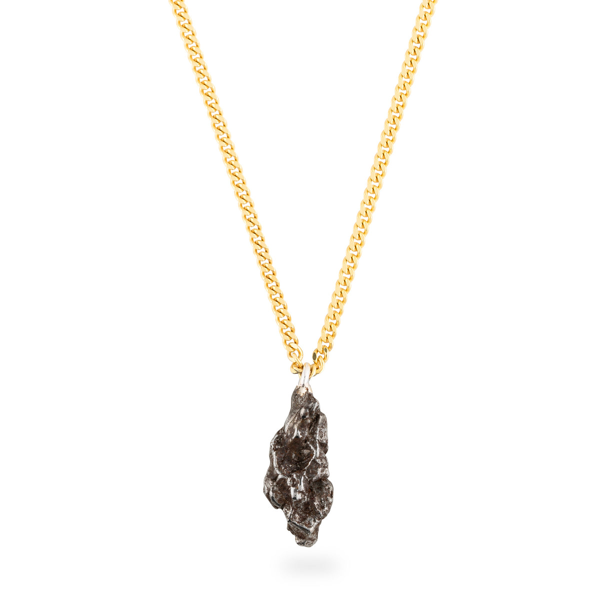 Meteorite 2,7g with 50cm LINK necklace gold plated