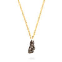 Meteorite 2,1g with 60cm LINK necklace gold plated