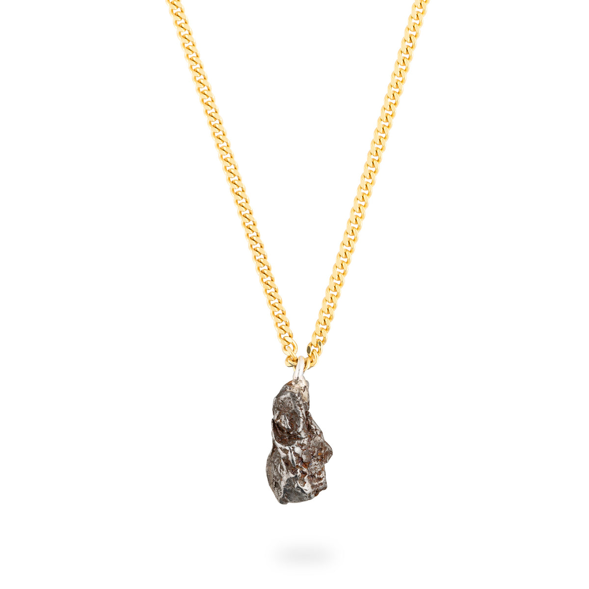 Meteorite 2,1g with 70cm LINK necklace gold plated