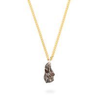 Meteorite 2,1g with 70cm LINK necklace gold plated