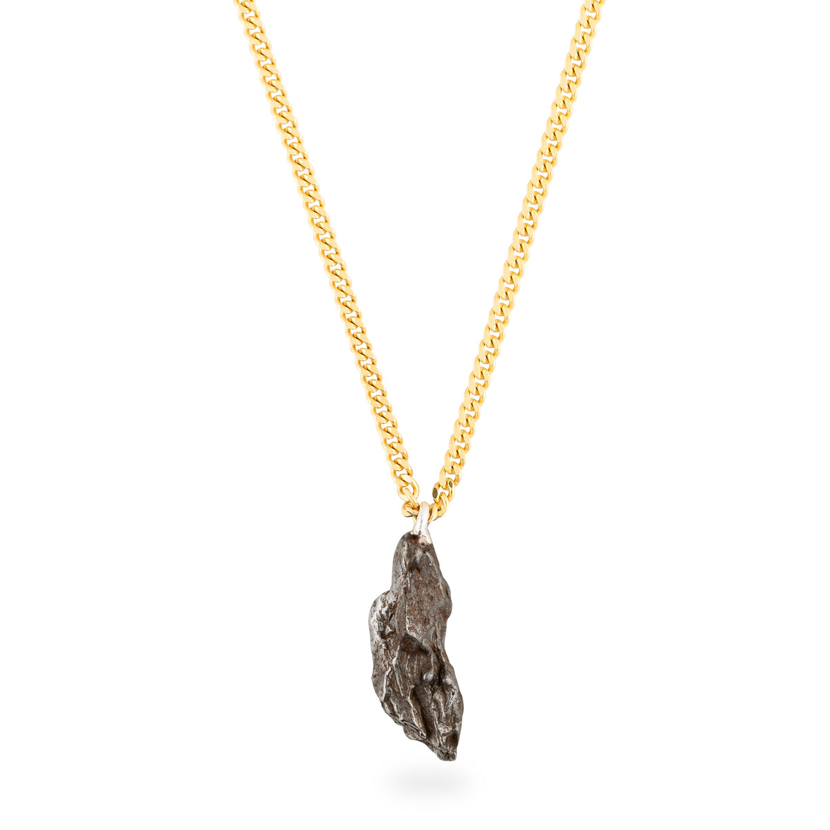 Meteorite 2,5g with 70cm LINK necklace gold plated