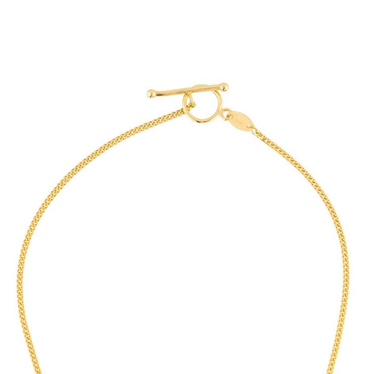 Meteorite 2,1g with 70cm LINK necklace gold plated