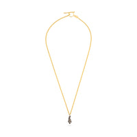 Meteorite 2g with 60cm LINK necklace gold plated