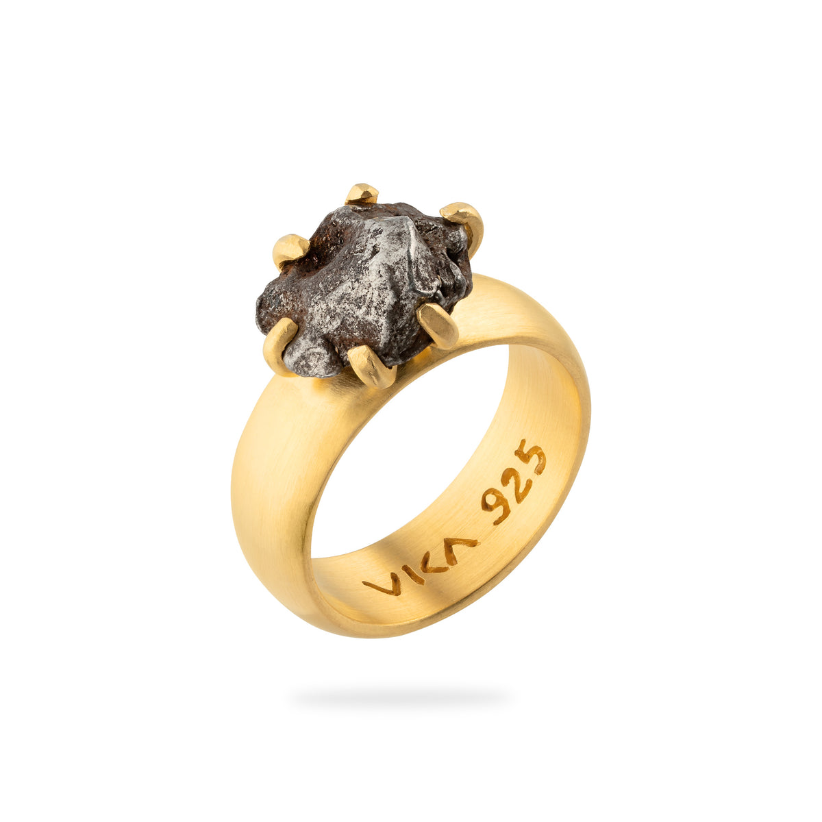 Meteorite Ring 1,5g US7 gold plated