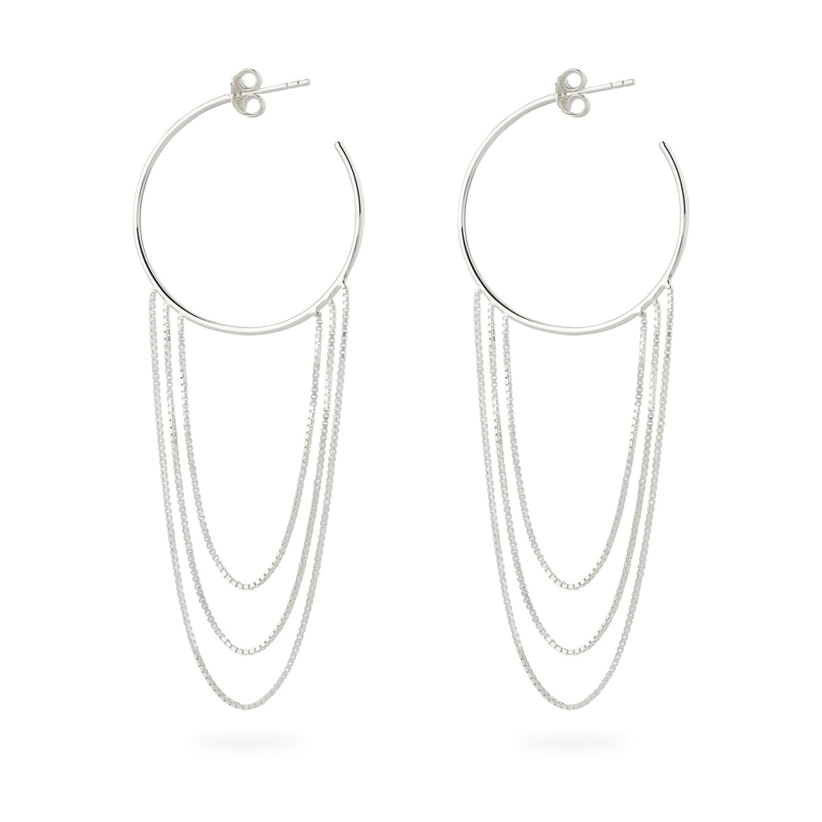 CIRCLE CHAIN EARRINGS