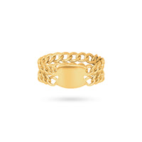 CHAIN RING double gold plated