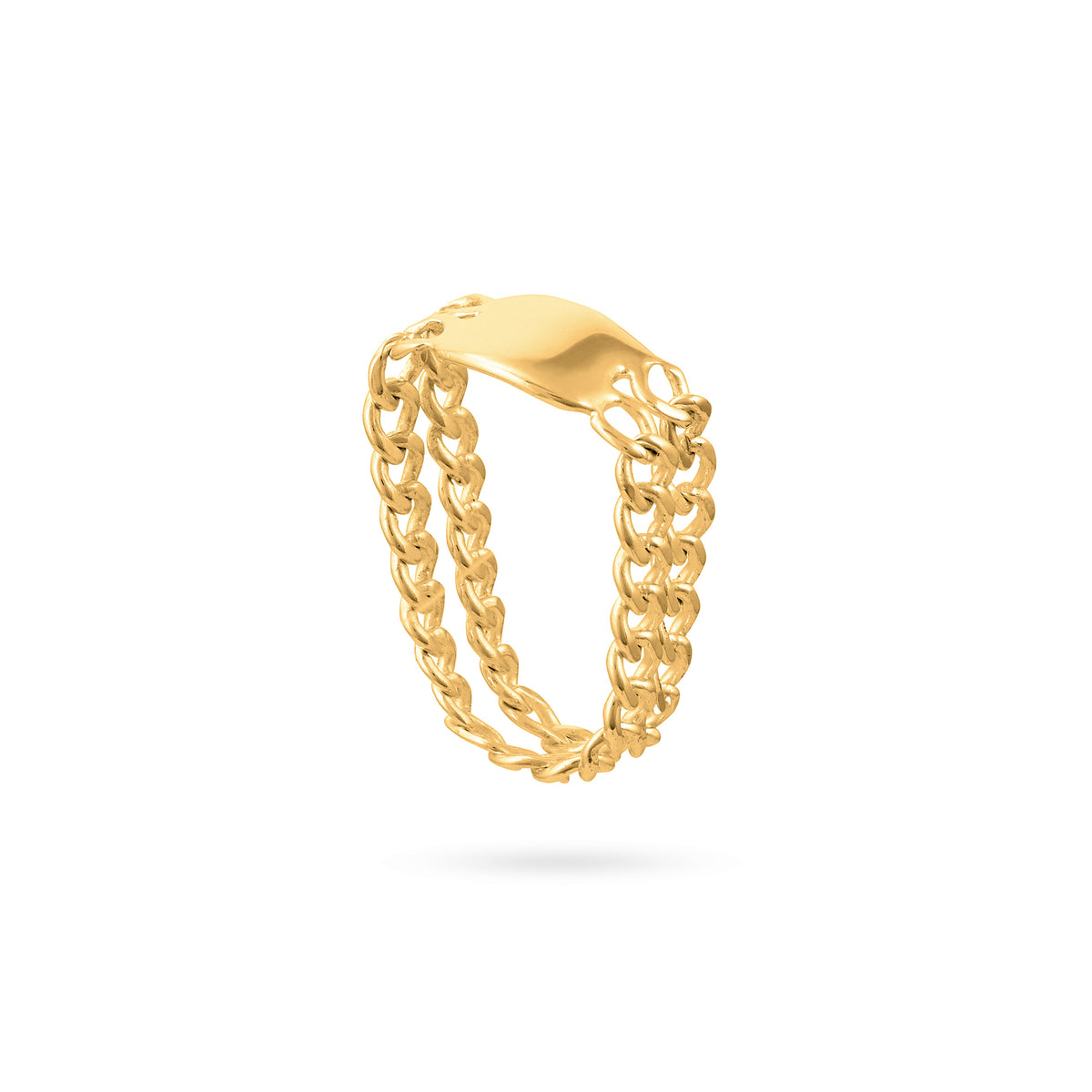 CHAIN RING double gold plated