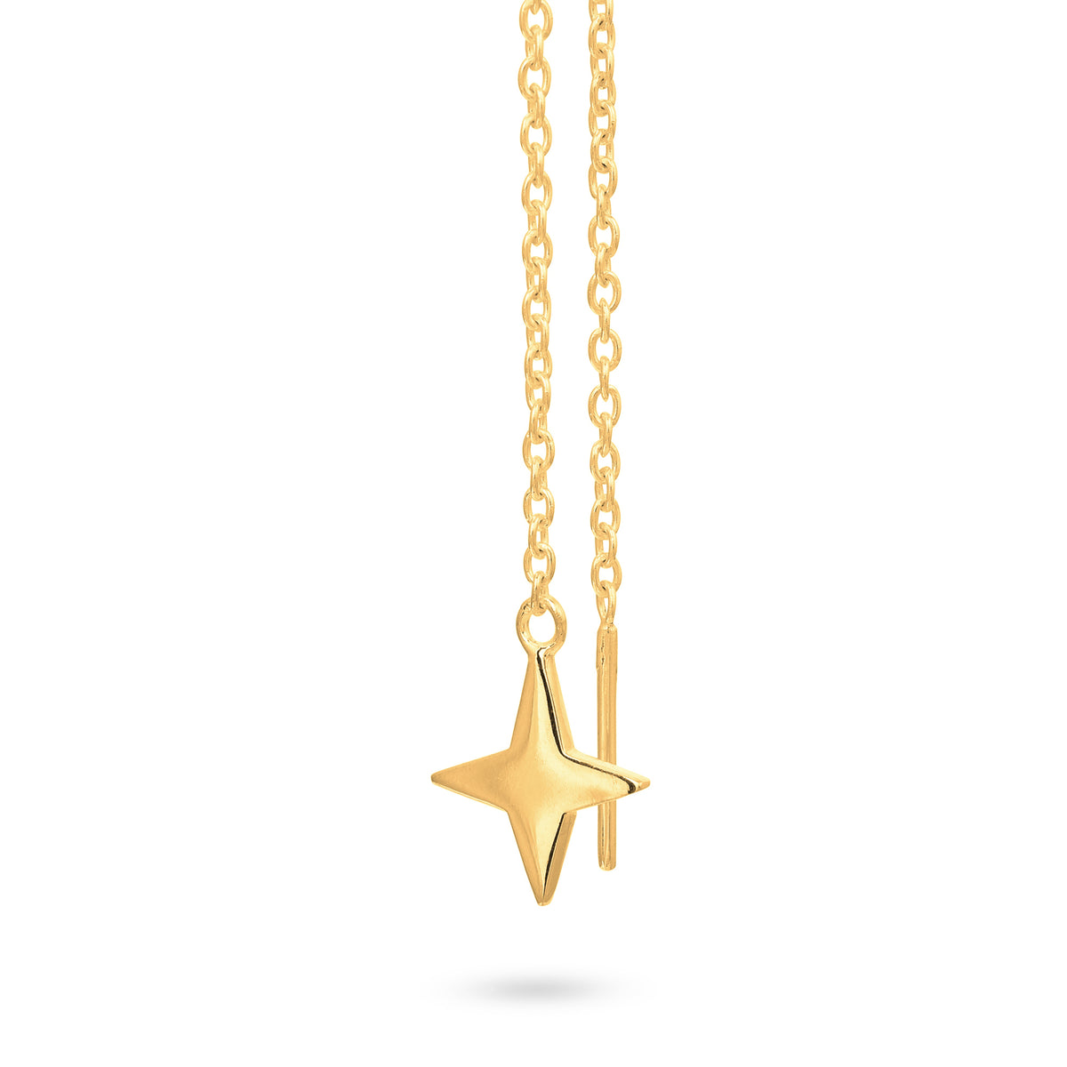 FLOATING STAR EARRINGS gold plated