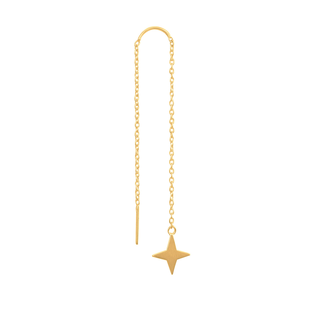 FLOATING STAR EARRINGS gold plated