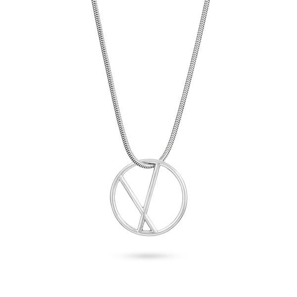 COLLABORATION The YŪ algorithm translates words into its own unique pattern  and it becomes your jewellery https://yubyyou.com/ This amulet means VIKA 3CM diameter handmade from recycled 925 sterling silver in Bali wearable with 50CM or 60CM snake chain made in Italy from recycled 925 sterling silver unisex