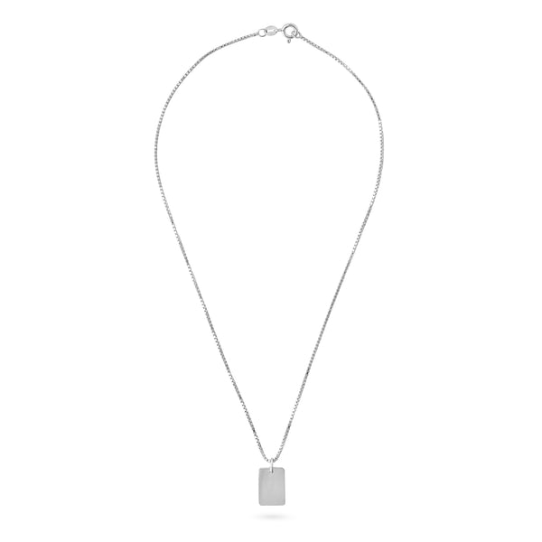 VIKA jewels Kette Halskette Schlange snake Gliederkette Sterling Silber Silver handmade Handgemacht Bali square mirror tag pendant