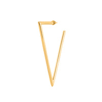 V EARRINGS L gold plated-Earrings-VIKA Jewels