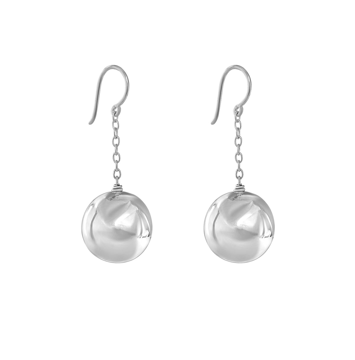 VIKA jewels ohrringe SELF LOVE COLLECTION earrings Hook hollow ball pairs 925 recycled sterling silver handmade Bali
