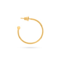 aradiso Perduto Collection OPEN HOOPS gold plated CLASSIC HOOP EARRINGS open with butterfly closure 0.2CM THICK WIRE AVAILABLE IN 2 SIZES SIZE XS IS Ø2CM SIZE S IS Ø3.5CM recycled 925 sterling silver 18 carat gold plated Handmade in Bali