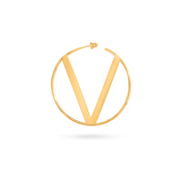 V HOOPS gold plated