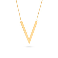 VIKA jewels V necklace gold plated vergoldet 18 karat carat recycled sterling silver silber pendant chain handmade 
