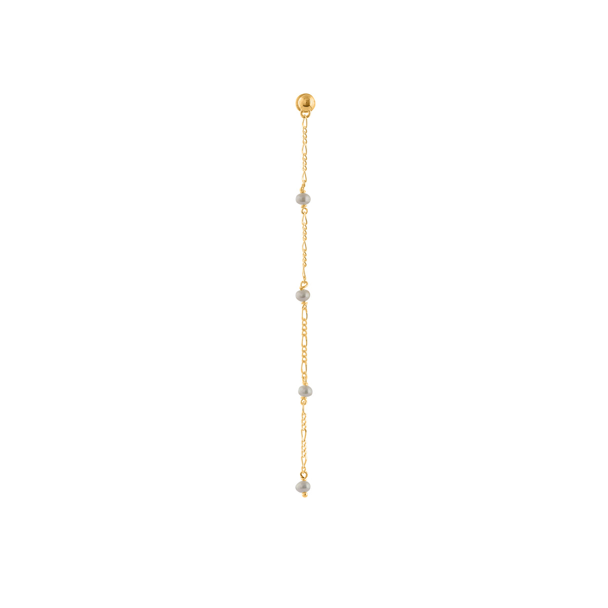 PEARLS CHAIN EARRINGS gold plated